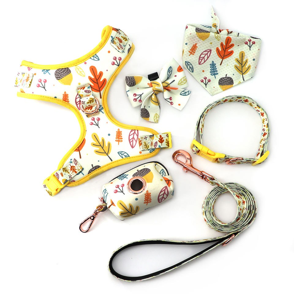 new design yellow dog harness