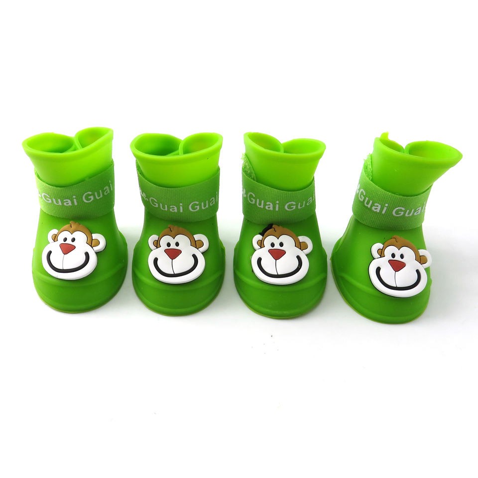 silicone cute dog shoes